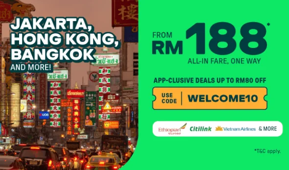 Preuve du coupon - Air Asia - Air Asia [[app-exclusive]] réduction jusqu'à RM80 - Expiré